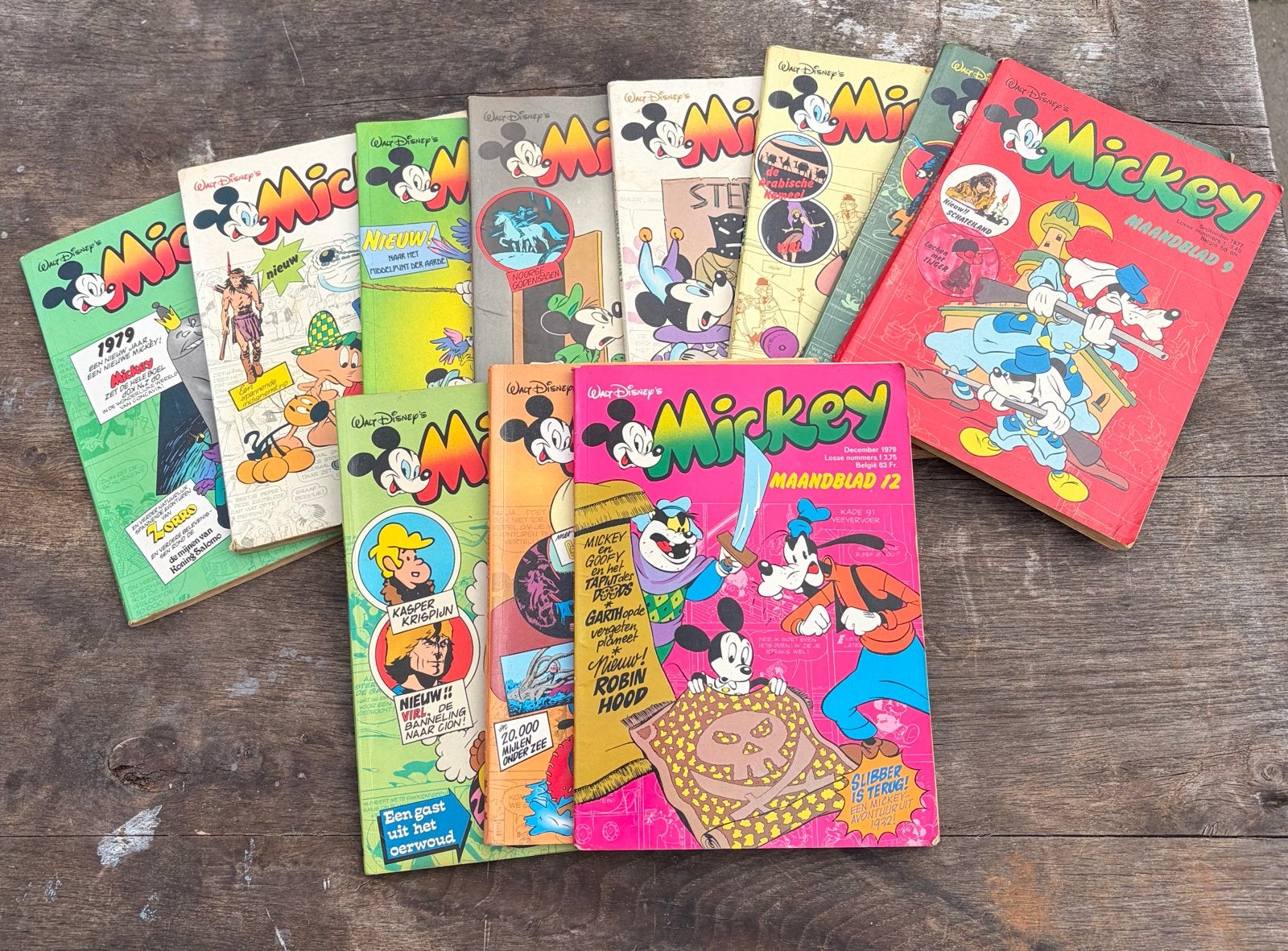 Vintage Mickey Mouse Maandblad - 11 Stuks, Boeken, Ophalen of Verzenden, Gelezen, Overige typen