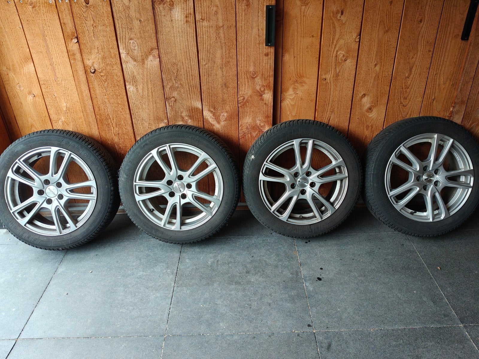 Set van 4 lichtmetalen velgen merk GMP met 16 Inch winterban, Auto-onderdelen, Ophalen, Gebruikt, 16 inch, Banden en Velgen