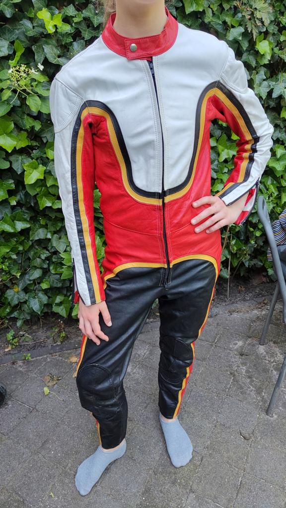 Prachtig leren Suzuki Mac Kay Motorpak retro, Ophalen of Verzenden, Tweedehands, Combipak