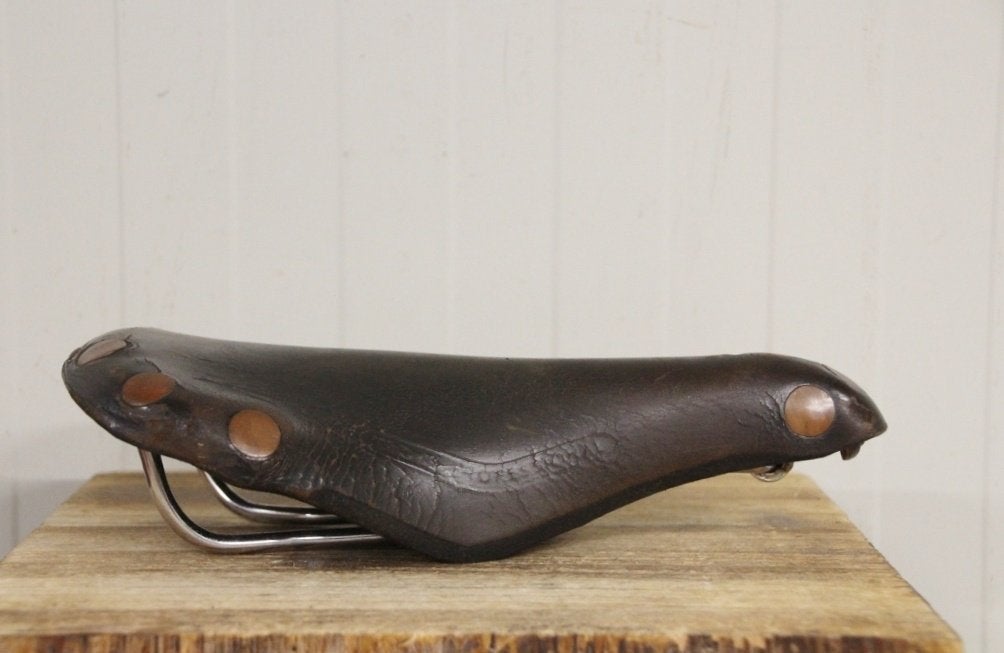 Brook Professional (racefiets) zadel leder / '70 / vintage, Fietsen en Brommers, Gebruikt, Leer, Byu, Ophalen of Verzenden