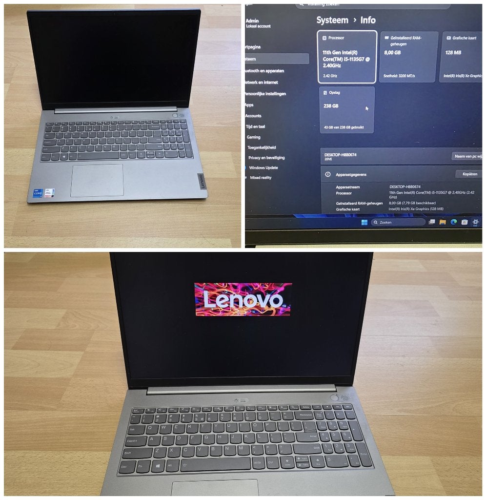 Snelle Lenovo15"Core I5 11e Gen 256GB SSD 8 GB HDMI Win11Pro, Ophalen, 8 GB, Lenovo ThinkPad, SSD