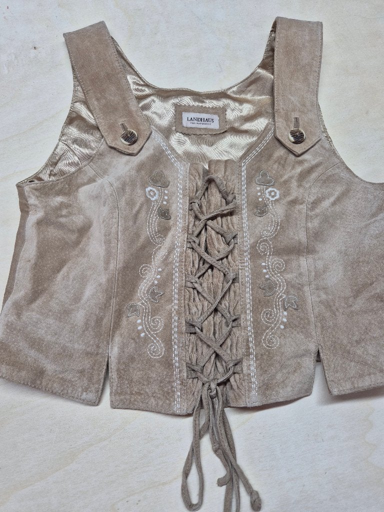 Dirndl leren topje oktoberfeest , maat 42, Kleding | Dames, Maat 42/44 (L), Ophalen of Verzenden, Kleding, Overige thema's