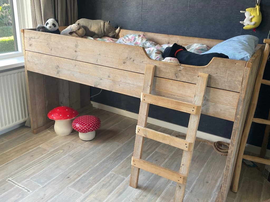 Houten halfhoogslaper, Kinderen en Baby's, Ophalen, Gebruikt, Halfhoogslaper