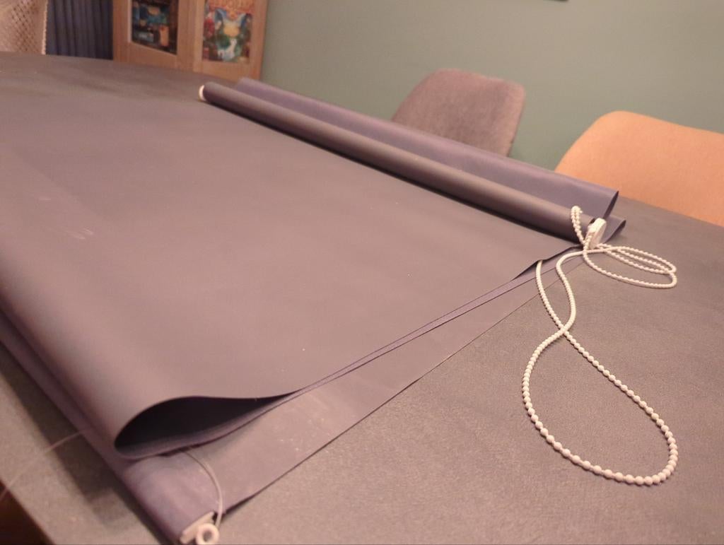 Rolgordijn antraciet 185x80.5cm (doek) - Prima staat, Grijs, Zo goed als nieuw, 150 tot 200 cm, 50 tot 100 cm