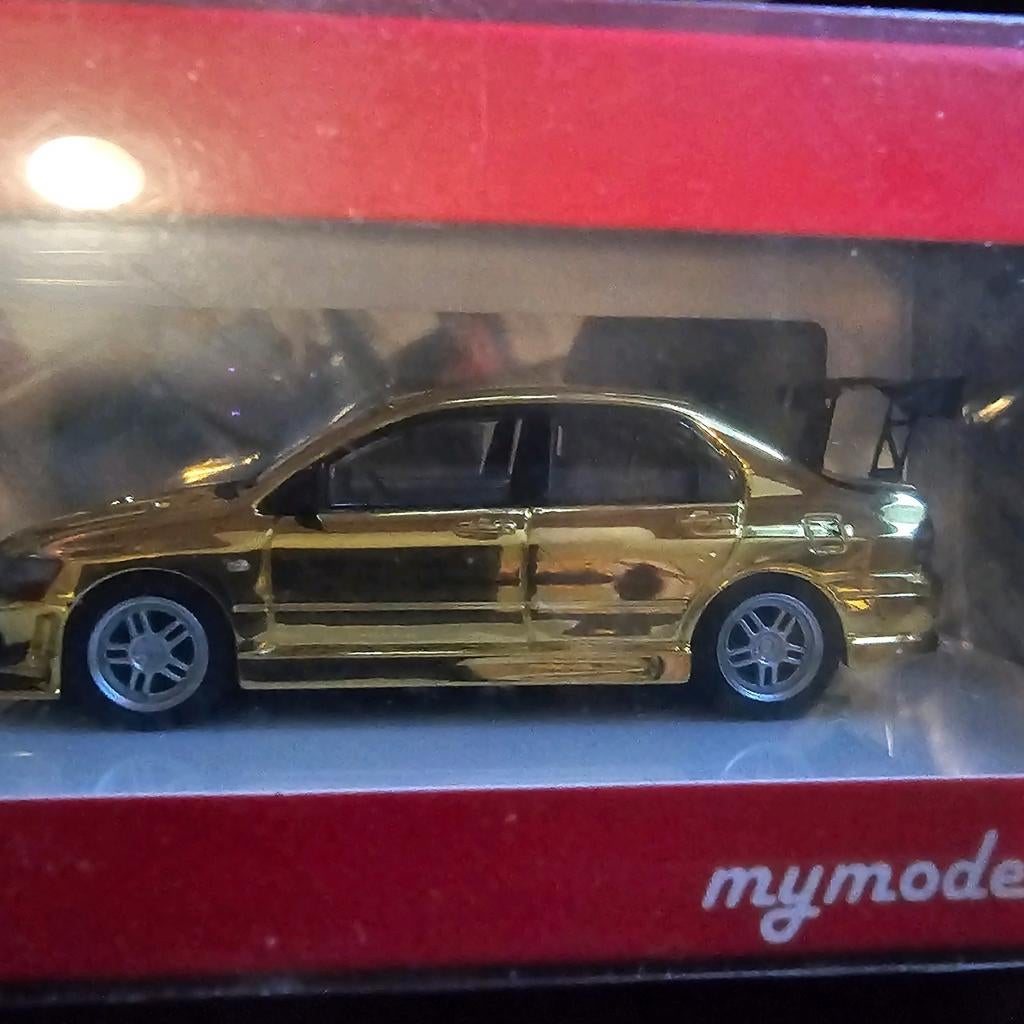 Gouden Mitsubishi Lancer Evolution IX Modelauto, Onbekend, Nieuw, Ophalen of Verzenden, Onbekend