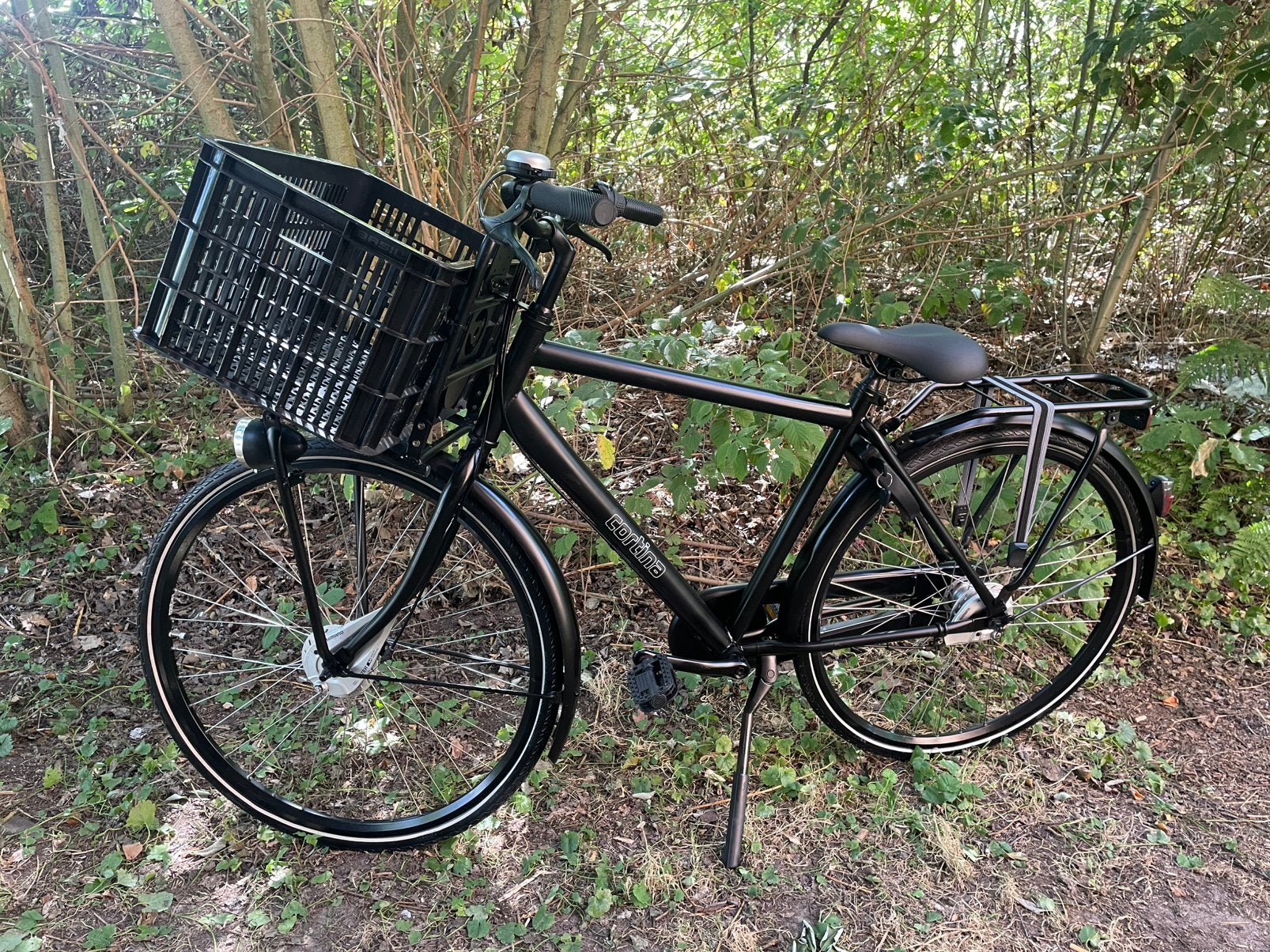 Cortina mat zwar 28 inch framemaat 49 cm, Versnellingen, Zo goed als nieuw, Trommelrem, Ophalen