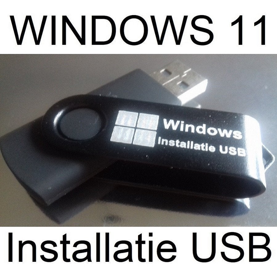 Windows 11 Pro installatie USB zonder hardware controle, Computers en Software, Besturingssoftware, Verzenden, Nieuw, Windows