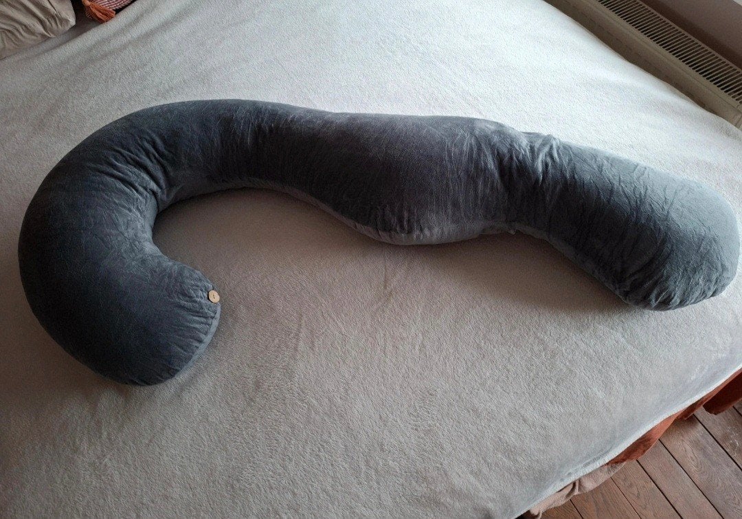 Ella- J XXL Fleece Slaap- of Voedingskussen - Zo goed als ni, Ophalen, Zo goed als nieuw, Kussen, Grijs