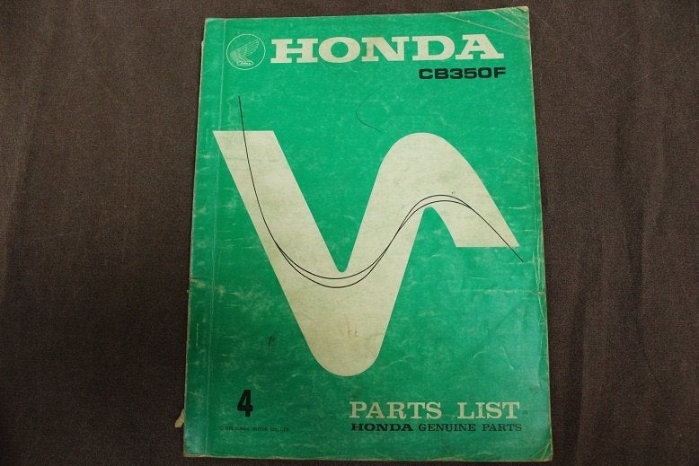 Honda CB350F 1975 motorcycle parts list CB 350 four, Ophalen of Verzenden, Honda