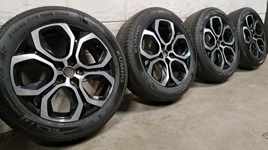 Bi-color velgen Captur Kadjar Symbioz Arkana 215/55/18, Auto-onderdelen, Banden en Velgen, 18 inch, Banden en Velgen, Ophalen of Verzenden
