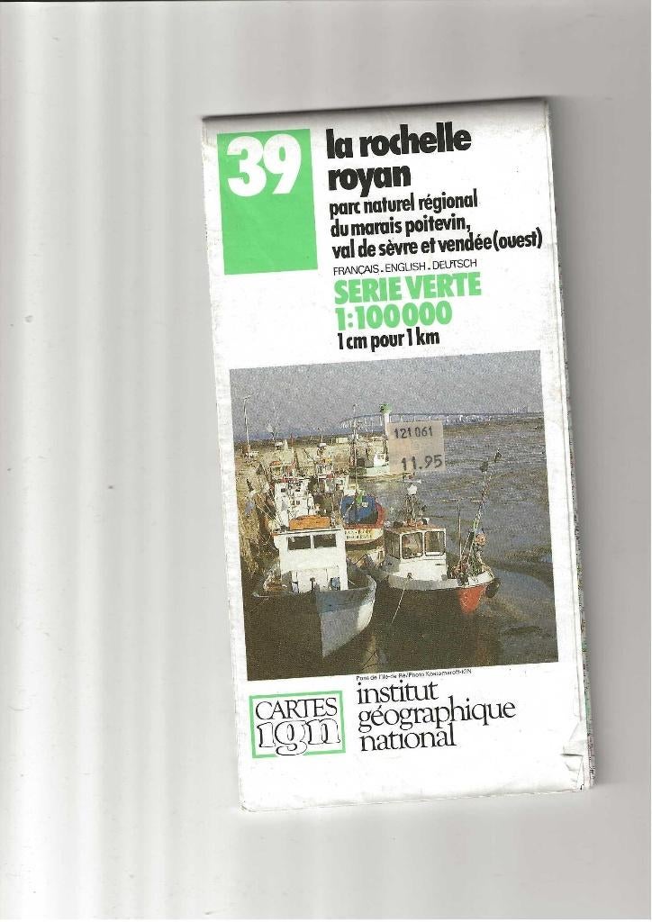 landkaart Frankrijk  La Rochelle, Ophalen of Verzenden, 1800 tot 2000, Nederland, Landkaart