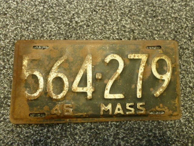 Kentekenplaat licenseplate Massachusetts 46 USA, Verzenden, Gebruikt, Auto's