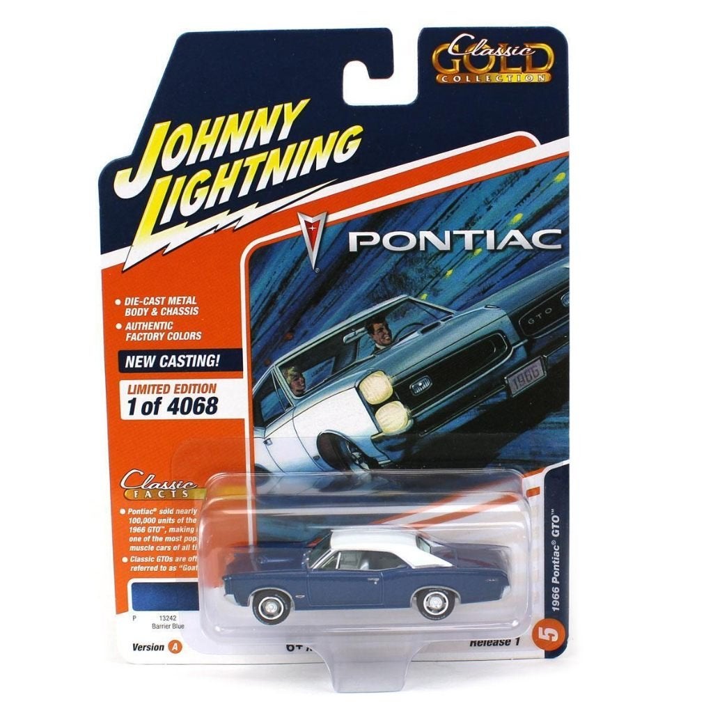 1966 Pontiac GTO van Johnny Lightning 3 inch, Ophalen of Verzenden, Nieuw, Auto