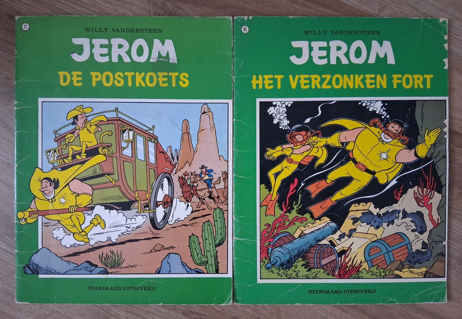 Jerom: De Postkoets & Het Verzonken Fort - Willy Vandersteen, Boeken, Meerdere stripboeken, Ophalen of Verzenden, Gelezen, Willy Vandersteen