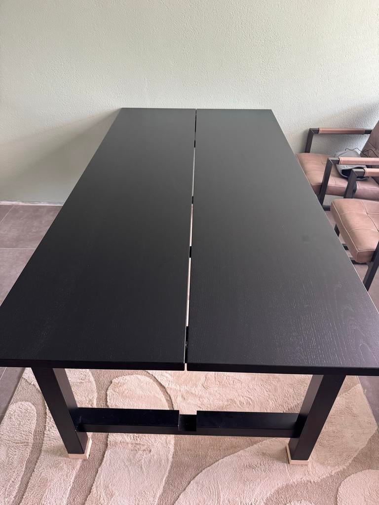 IKEA NORDVIKEN eettafel - Zwart, aanpasbare lengte, Ophalen, 100 tot 150 cm, 200 cm of meer, Zo goed als nieuw