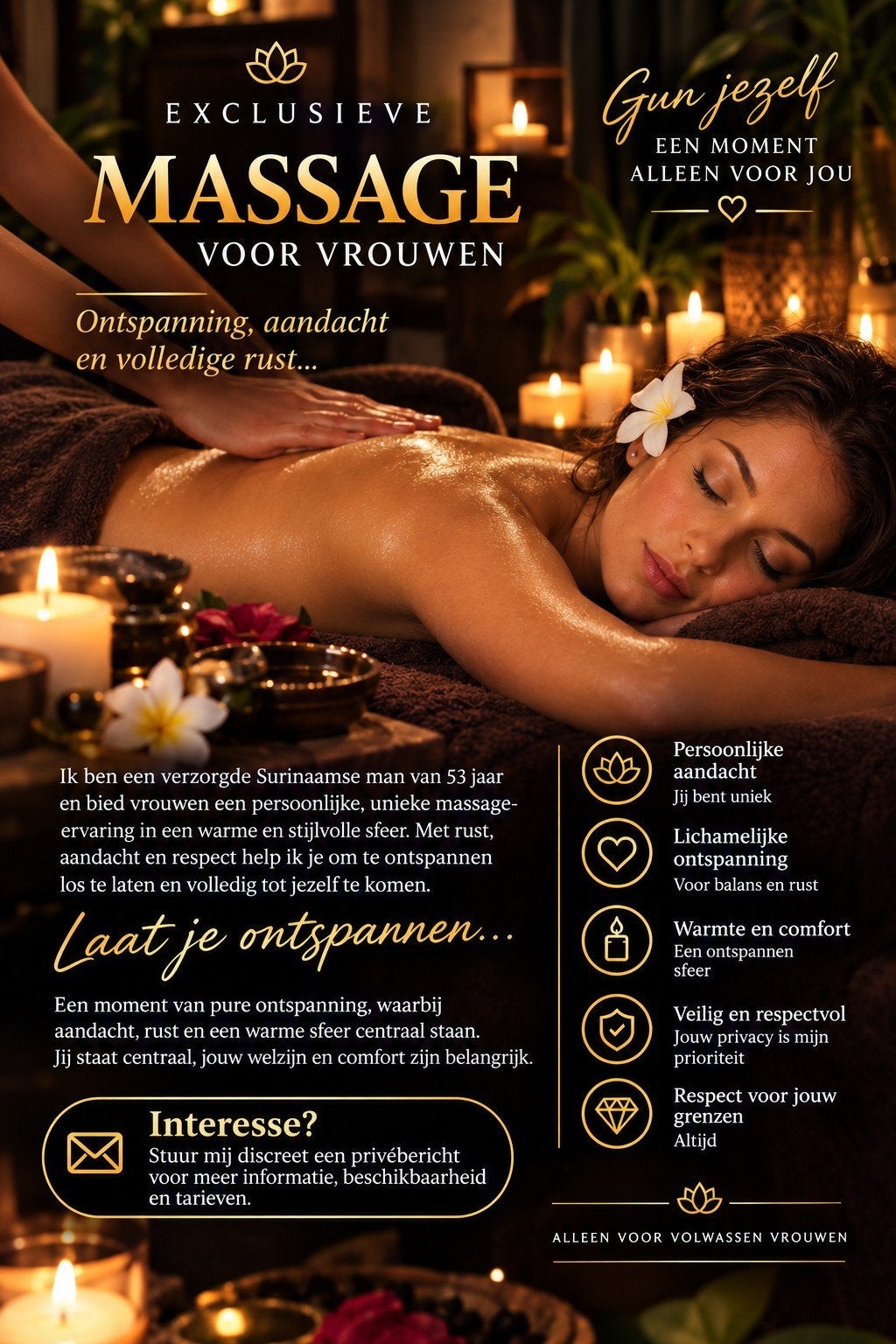 Ontspannen massage voor vrouwen, Ontspanningsmassage