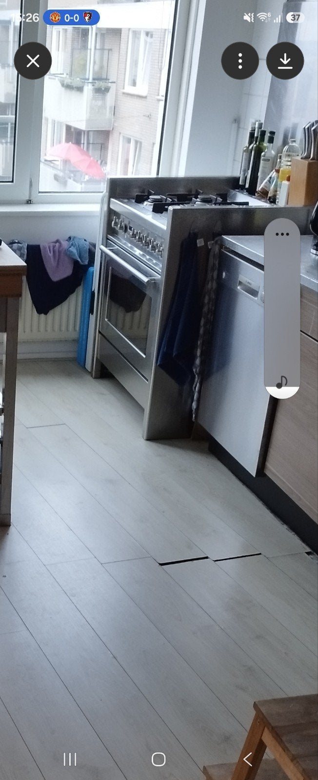 Vrijstaand gasfornuis 90cm met oven - RVS 5pits Bosch, Ophalen, Gebruikt, 60 cm of meer, 4 kookzones