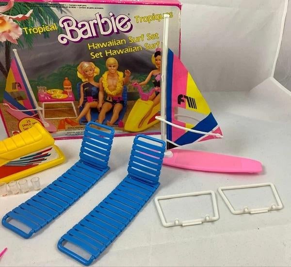 Barbie Tropical Surf Party Mattel 1986 Vintage 80s Pop Set, Coolsingel 104, 3011 AG Rotterdam, Netherlands, Fashion Doll, Verzenden