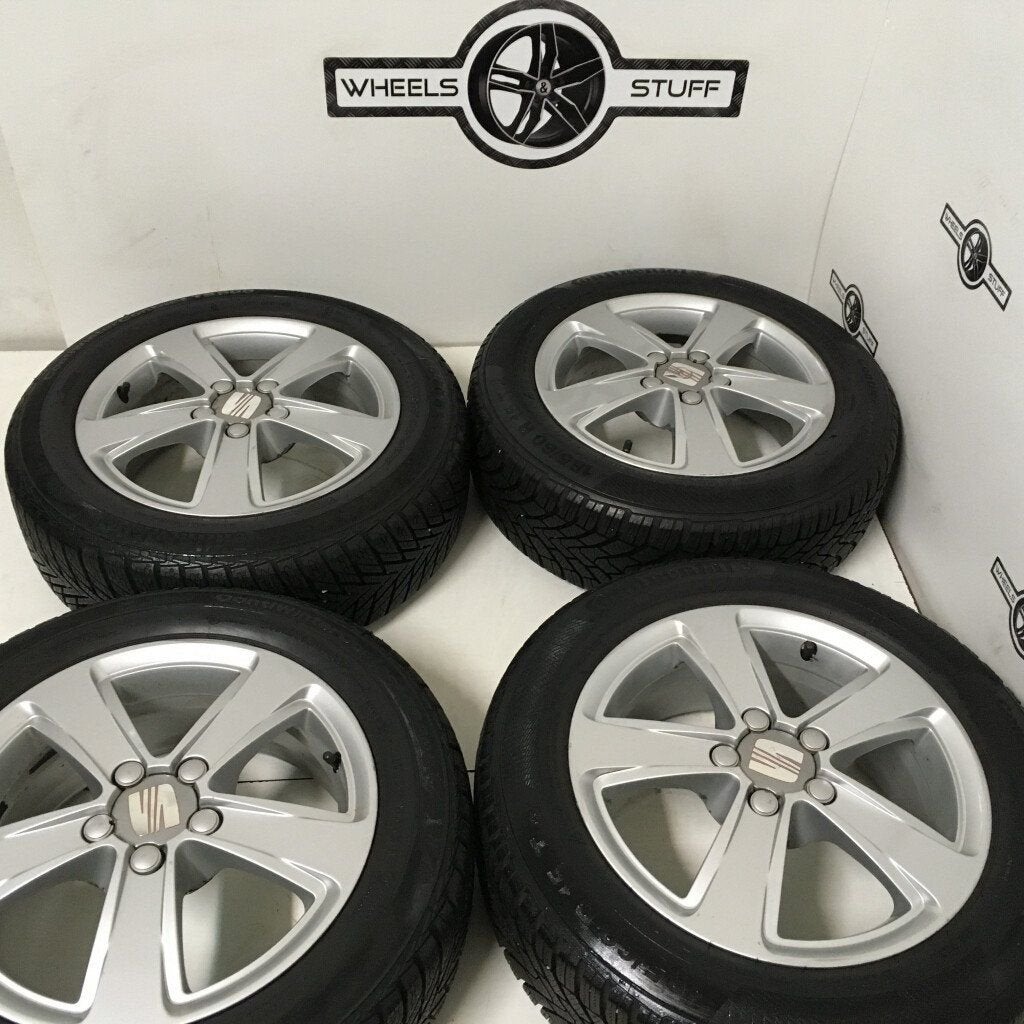Seat Ibiza lichtmetaal velgen met 15, Ophalen, Gebruikt, 15 inch, Banden en Velgen