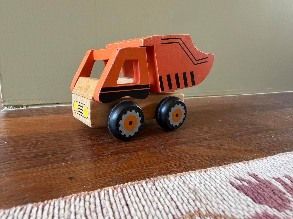 Houten kiepwagen speelgoed, Kinderen en Baby's, Speelgoed | Speelgoedvoertuigen, Ophalen of Verzenden, Zo goed als nieuw