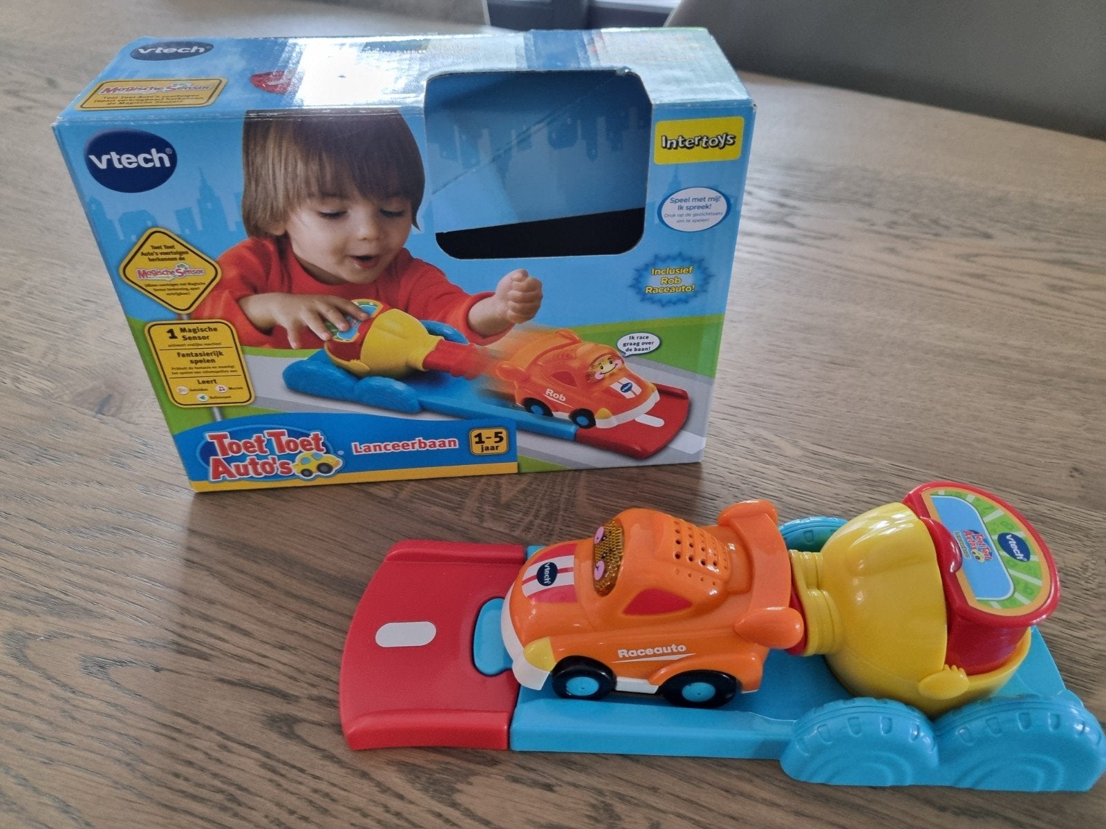VTech Toet Toet Auto's Lanceerbaan met Raceauto Rob, Ophalen of Verzenden, Zo goed als nieuw