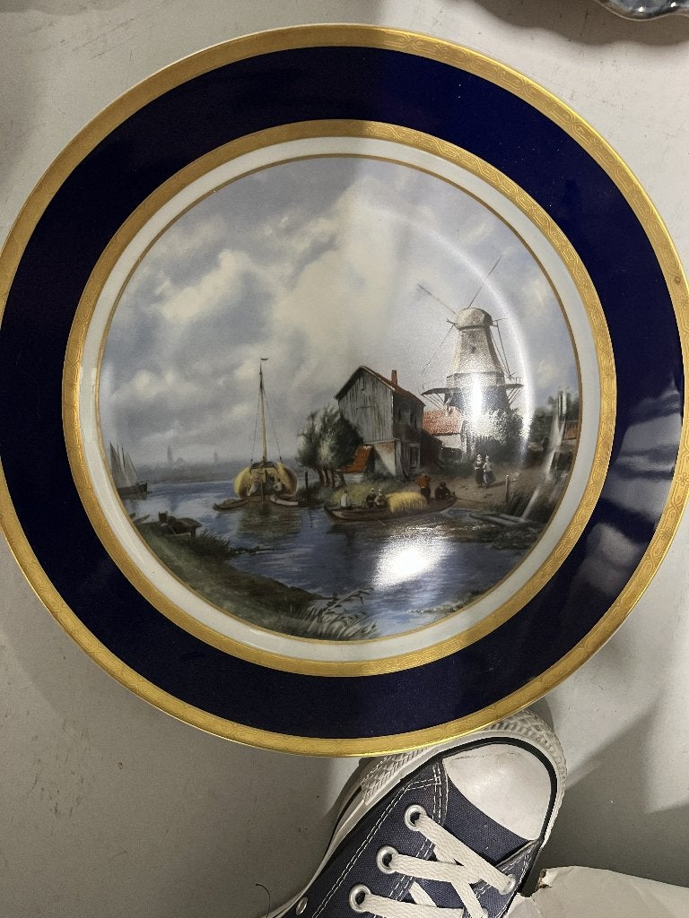 Kaiser Porseleinen Wandbord - Hollandse Rivierlandschap, Ophalen of Verzenden