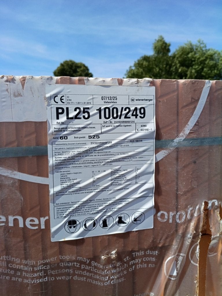 Wienerberger lijmblokken 100 mm, Ophalen, Nieuw, Bakstenen