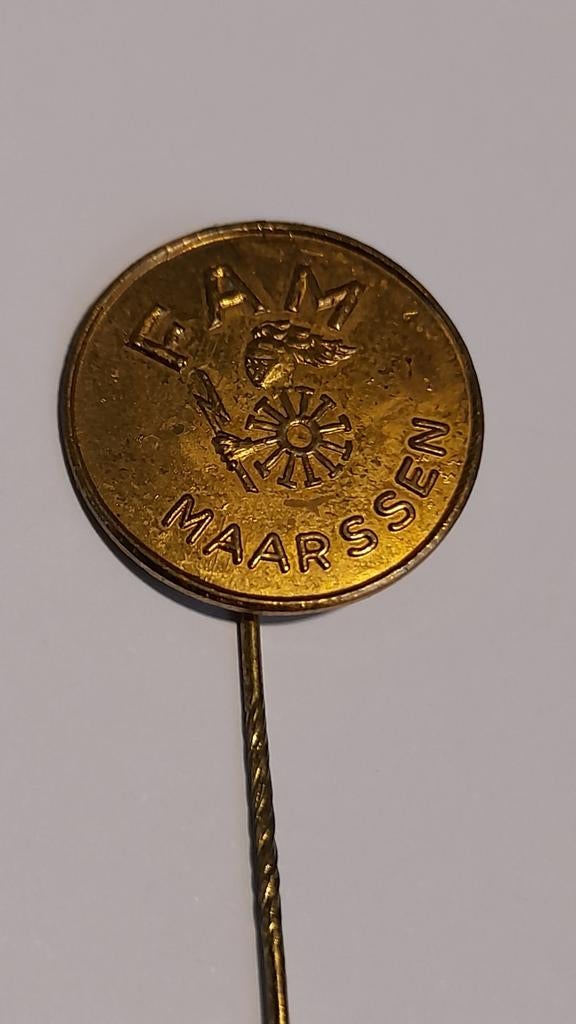 Vintage Speldje Maarsen - Goudkleurig Pin, Verzenden, Gebruikt, Stad of Land, Speldje of Pin
