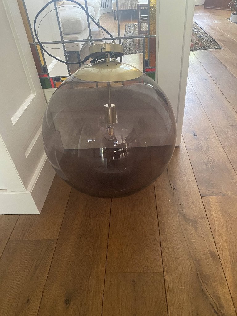 Hang Lamp, Ophalen, Zo goed als nieuw, Glas, Rond