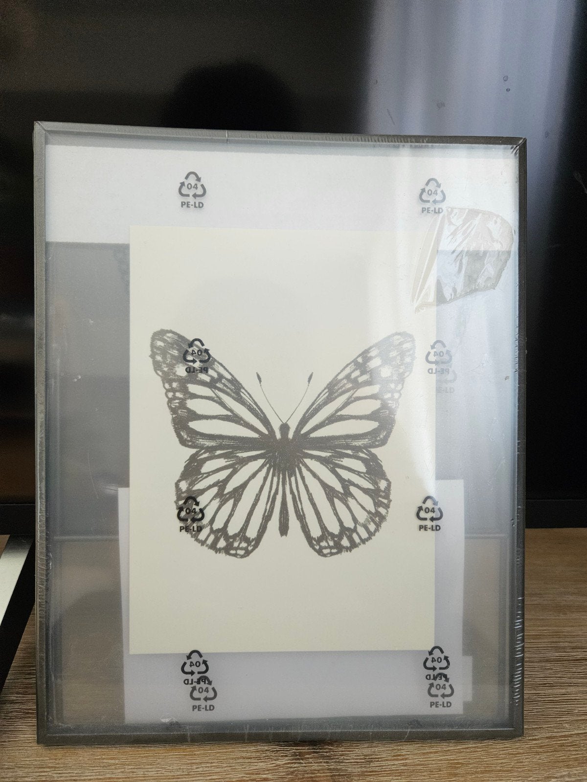 IKEA LERBODA fotolijst met ketting, zwart, 20x25 cm, Ophalen, Nieuw, Fotolijst, Metaal
