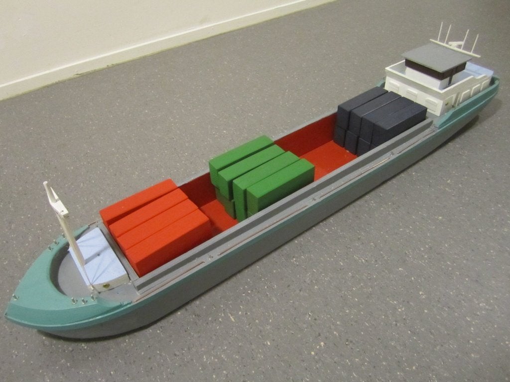 Houten speelgoed schip boot sluis haven kraan veerpont, Ophalen of Verzenden, Nieuw