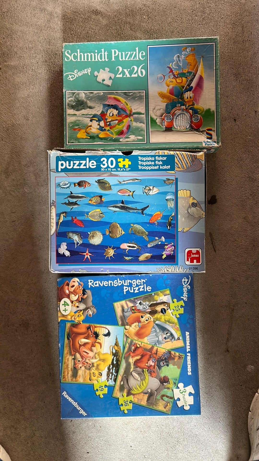 3 puzzels kinderen, Ophalen of Verzenden, Zo goed als nieuw