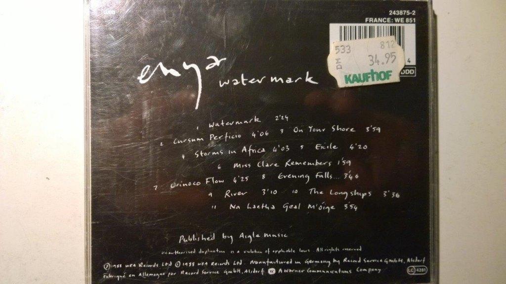 Enya - Watermark, Ophalen of Verzenden, 1980 - 1989, Zo goed als nieuw