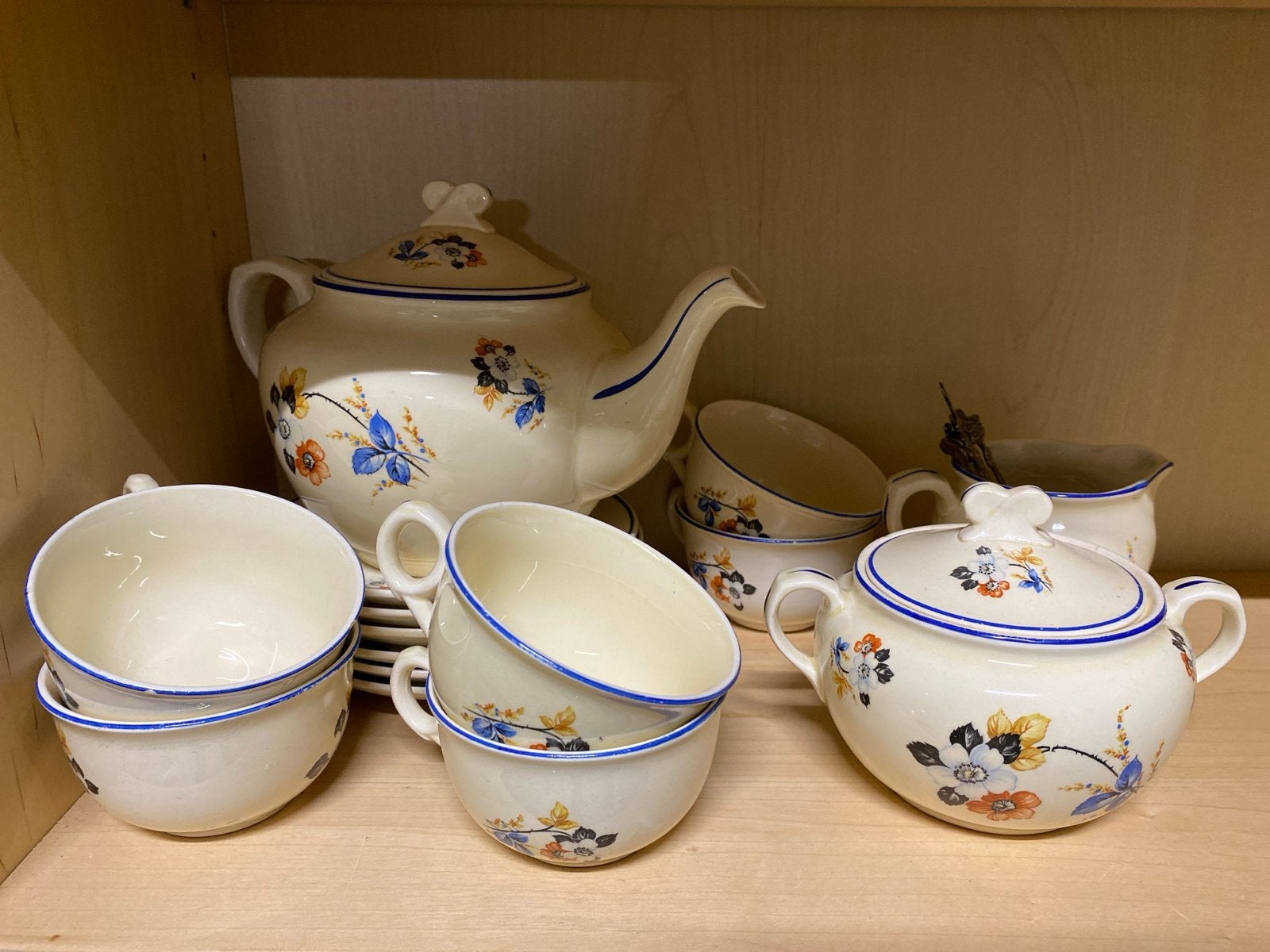 Compleet Theeservies, Ophalen, Gebruikt, Keramiek, Vintage