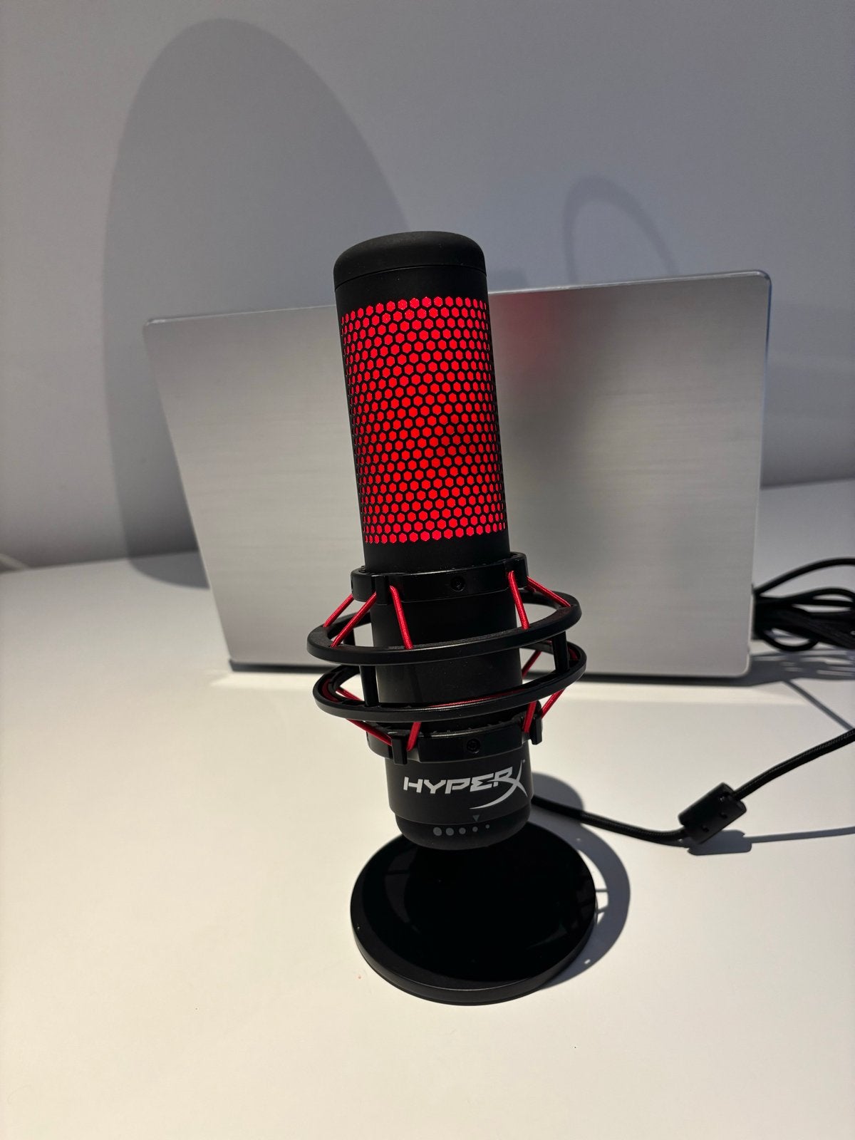 HyperX QuadCast S USB Condensator Microfoon, Muziek en Instrumenten, Microfoons, Ophalen of Verzenden, Zo goed als nieuw, Studiomicrofoon