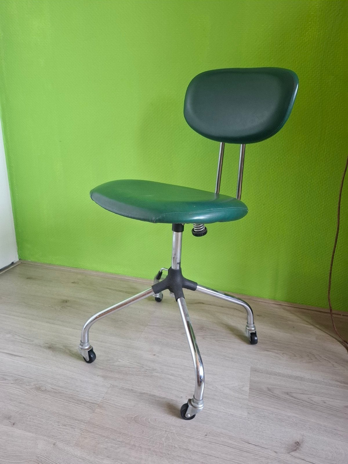 Retro bureaustoel groen, Ophalen, Groen, Bureaustoel