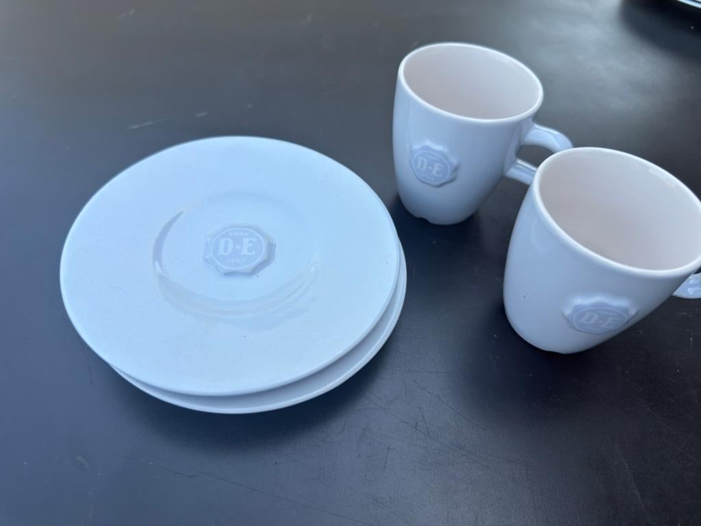 Mosa Keramische Koffiekopjes en Schotels - Nicolai Carels, Keramiek, Ophalen of Verzenden, Zo goed als nieuw, Effen