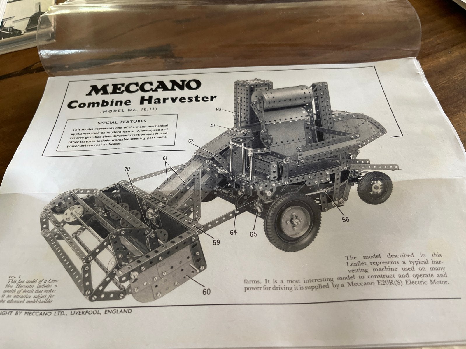 Meccano Combine Harvester Model 10.13 Handleiding, Ophalen of Verzenden, Gebruikt
