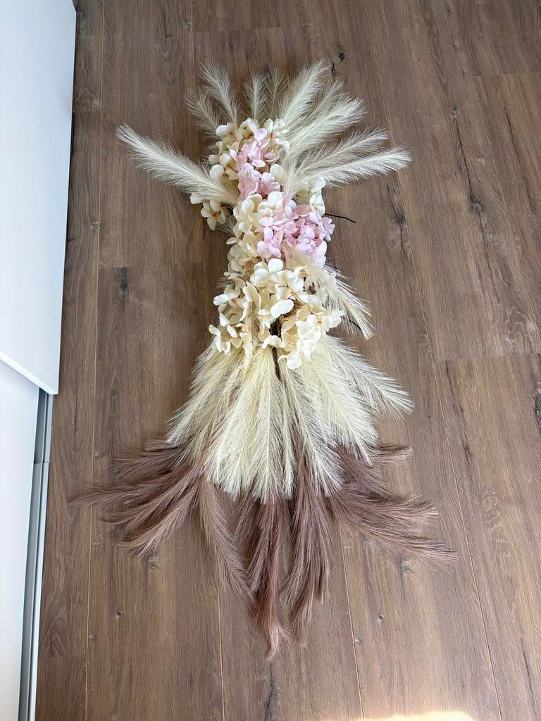 Backdrop bloemstuk bruiloft - lichtgewicht en makkelijk te b, Huis en Inrichting, Woonaccessoires | Droogbloemen, Zo goed als nieuw