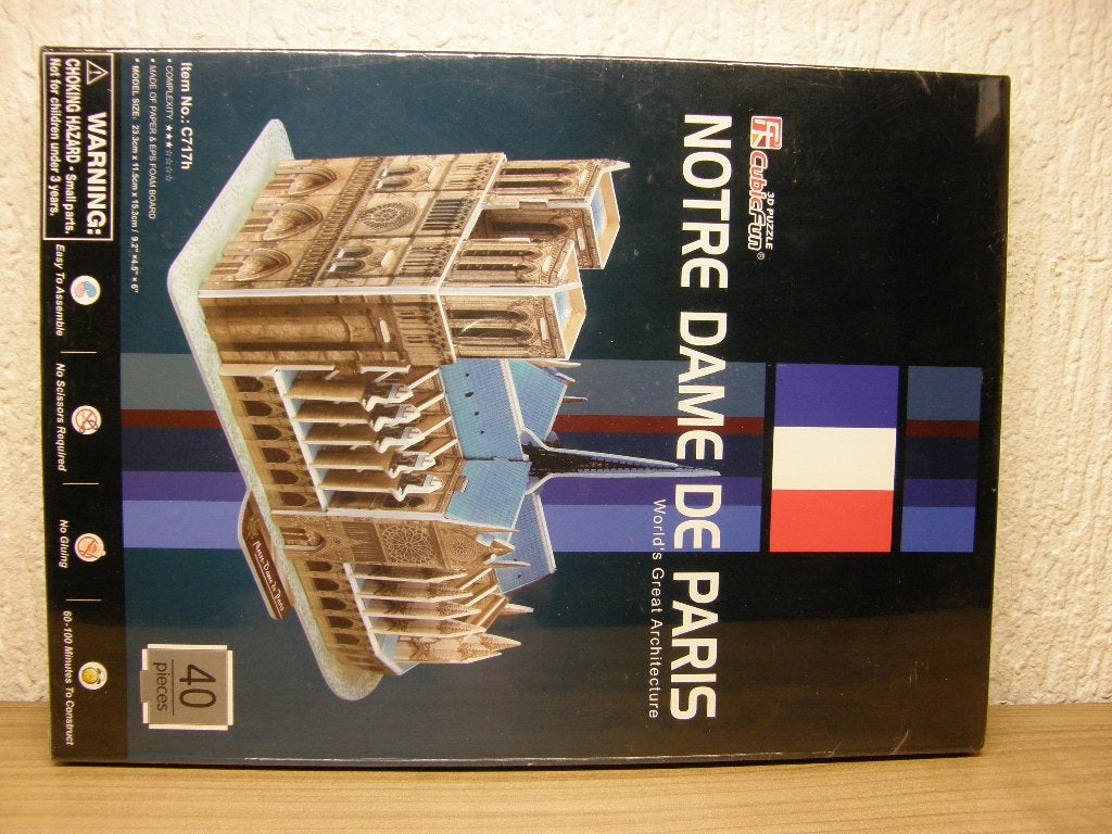 Gloednieuwe CubicFun C717H Notre Dame de Paris 3D Puzzle, Ophalen of Verzenden, Minder dan 500 stukjes, Nieuw, Rubik's of 3D-puzzel