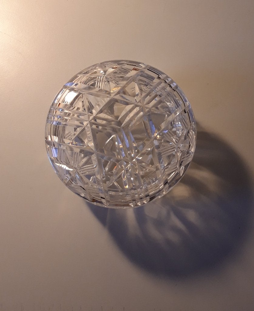 KRISTAL/ bonboniere/ FACET geslepen, Antiek en Kunst, Antiek | Glas en Kristal, Ophalen of Verzenden
