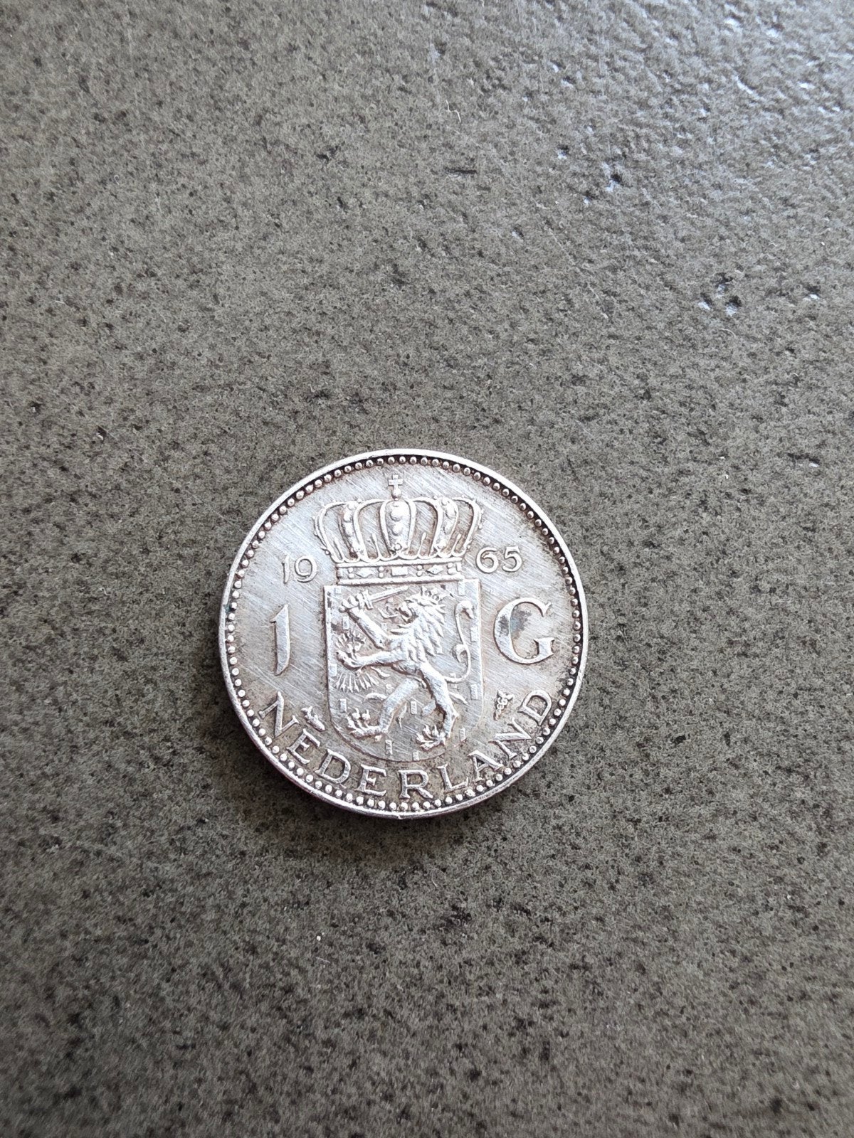 Zilveren 1 Gulden Munt Koningin Juliana 1965, 1 gulden, Koningin Juliana, Zilver, Ophalen of Verzenden