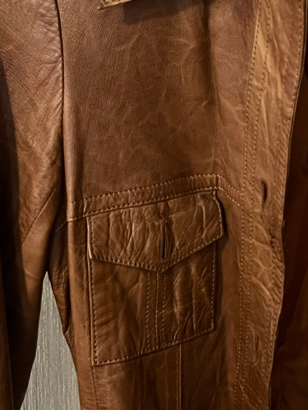 Vintage Leren Jasje Maat 34 (XS), Ophalen of Verzenden, Gedragen, Maat 34 (XS) of kleiner, Bruin