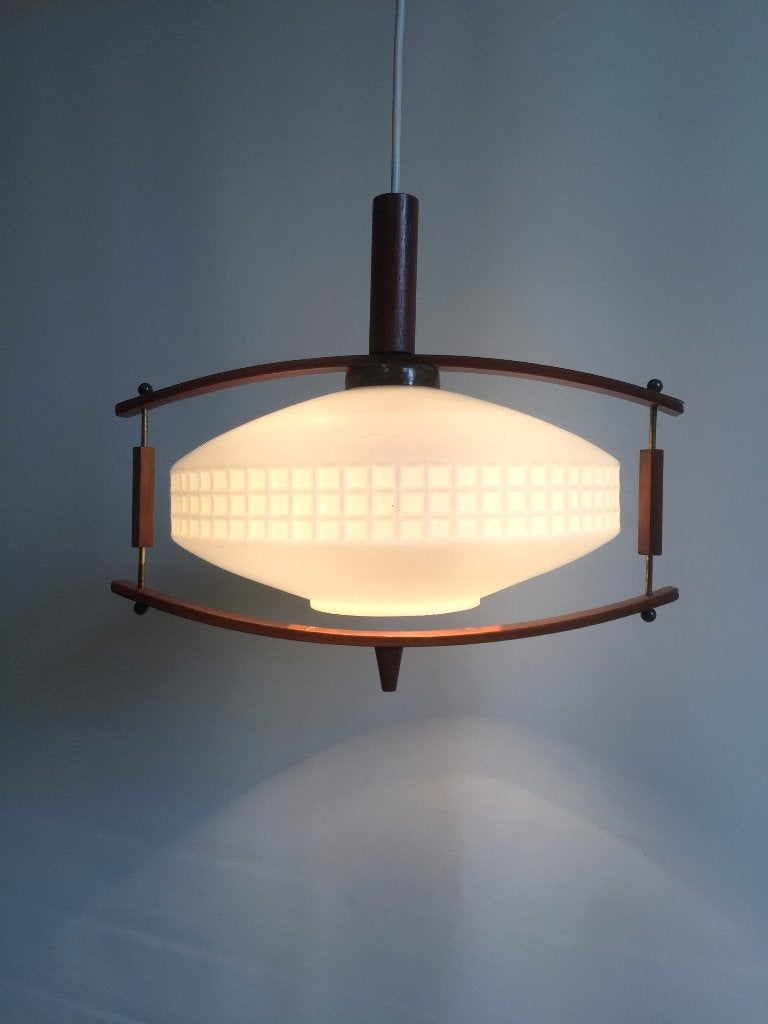 hanglamp, Scandinavisch design, jaren ‘50-’60 vintage, Ophalen, Gebruikt, Scandinavisch, E27 (groot)