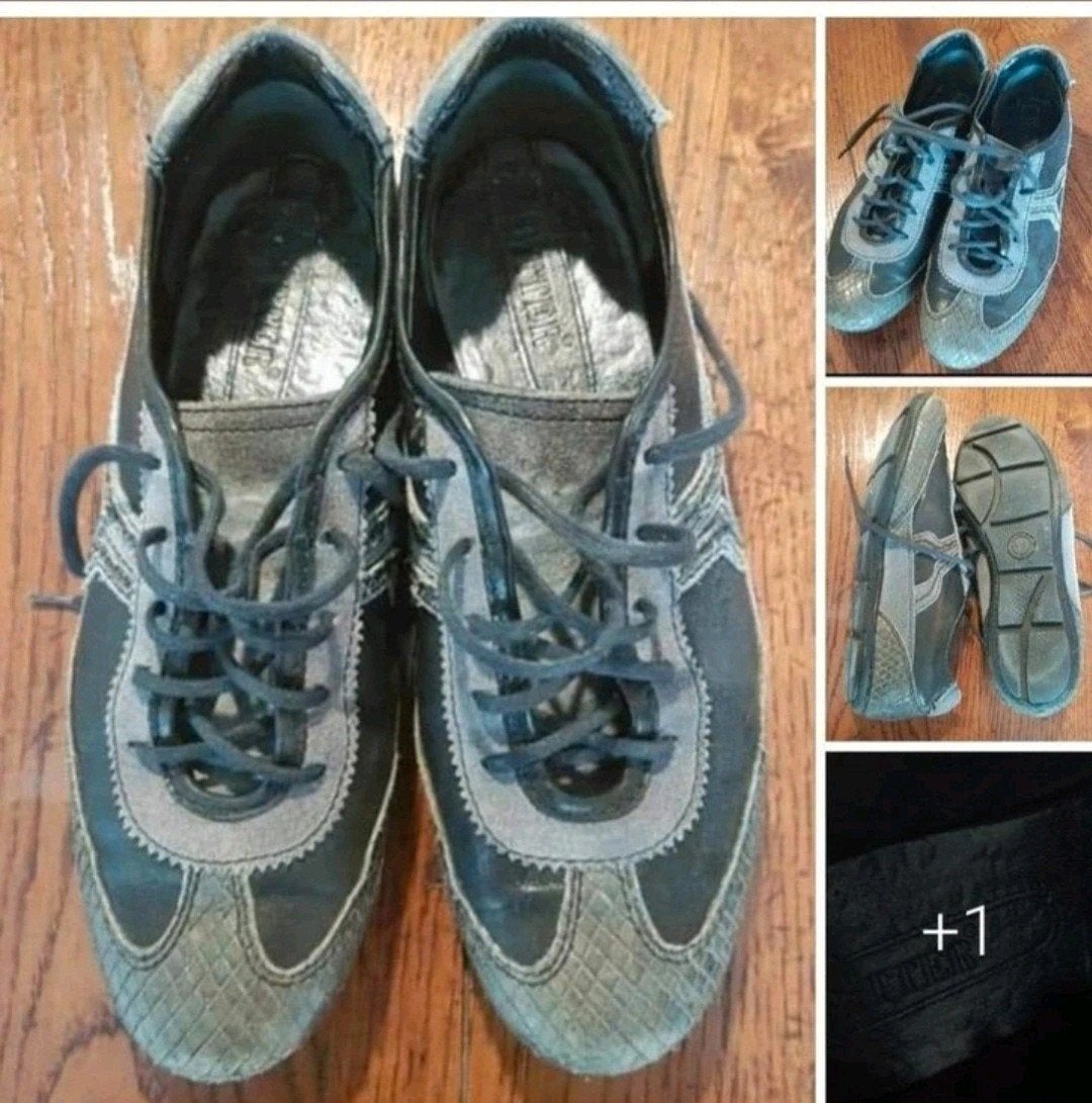 Bitter mt 38 grijs leer, Ophalen of Verzenden, Bitter, Grijs, Sneakers of Gympen