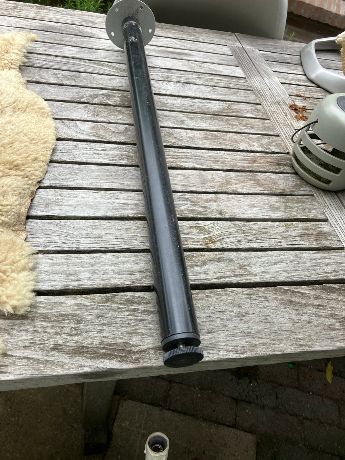 IKEA Tafelpoot - Zwart, Verstelbaar 3 stuks, Ophalen, Tafelpoot, Gebruikt, 50 tot 100 cm