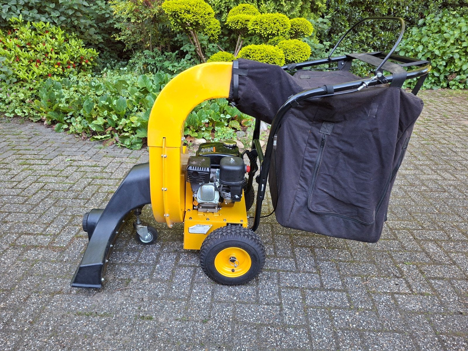 bladzuiger grof vuilzuiger, Ophalen, Zo goed als nieuw, Benzine, Met opvangzak