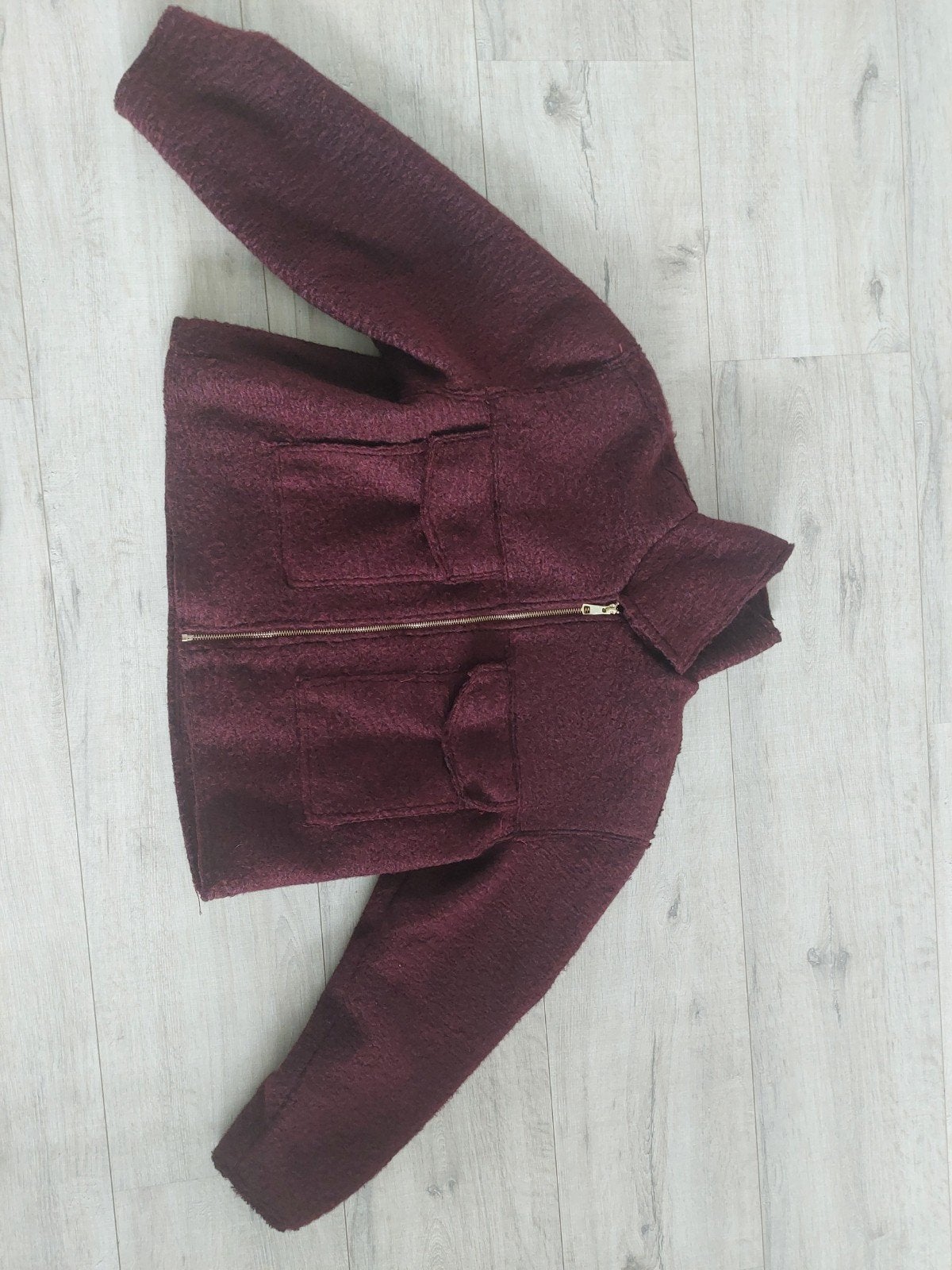 Mooi bordeauxrood jasje maat M, Ophalen, Zo goed als nieuw, Maat 38/40 (M), Rood