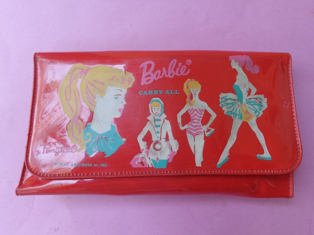 Barbie vintage portomonnee fotoboekje rood, Ophalen of Verzenden, Gebruikt, Overige typen