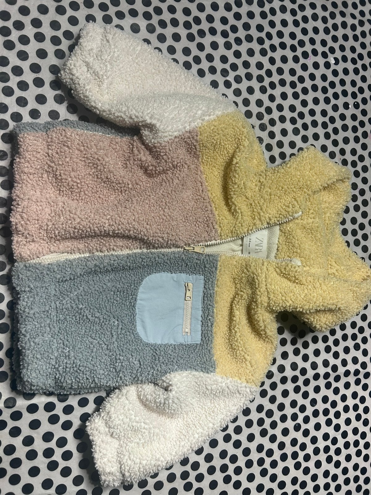 Zara teddy vest jas pastel maat 98 jongen meisje, Ophalen of Verzenden, Zo goed als nieuw, Jongen of Meisje, Jas